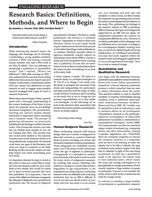 (PDF) Research Basics: Definitions, Methods, and Where to Begin