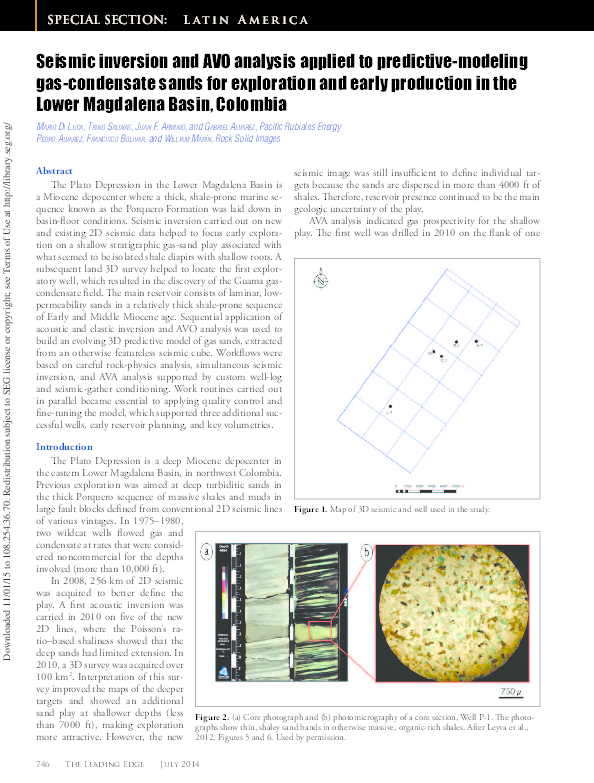(PDF) Seismic inversion and AVO analysis applied to predictive-modeling ...