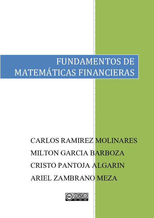 (PDF) MATEMATICAS FINANCIERAS 2 FRANK SEBASTIAN ALVAREZ MELO
