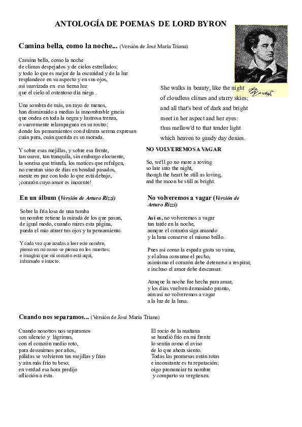 (PDF) ANTOLOGÍA DE POEMAS DE LORD BYRON