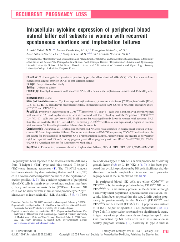 (PDF) Detailed Analysis of Peripheral Blood Natural Killer Cells in ...