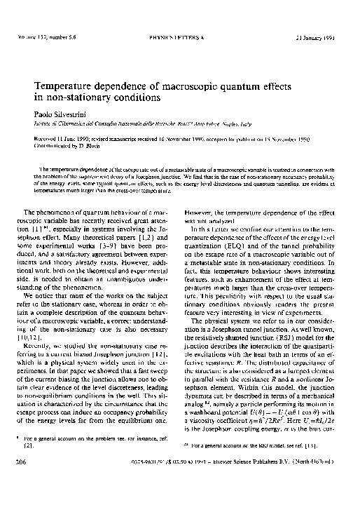  pdf temperature dependence of macroscopic quantum effects in non
