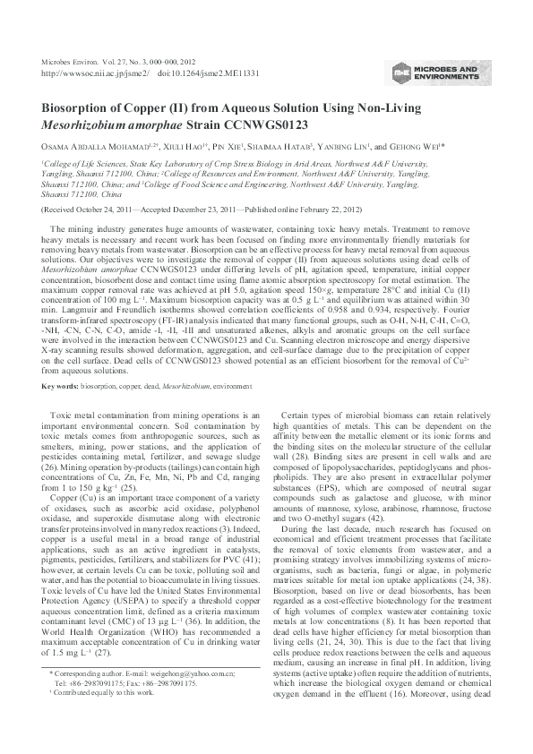 Biosorption of heavy metals slideshare image