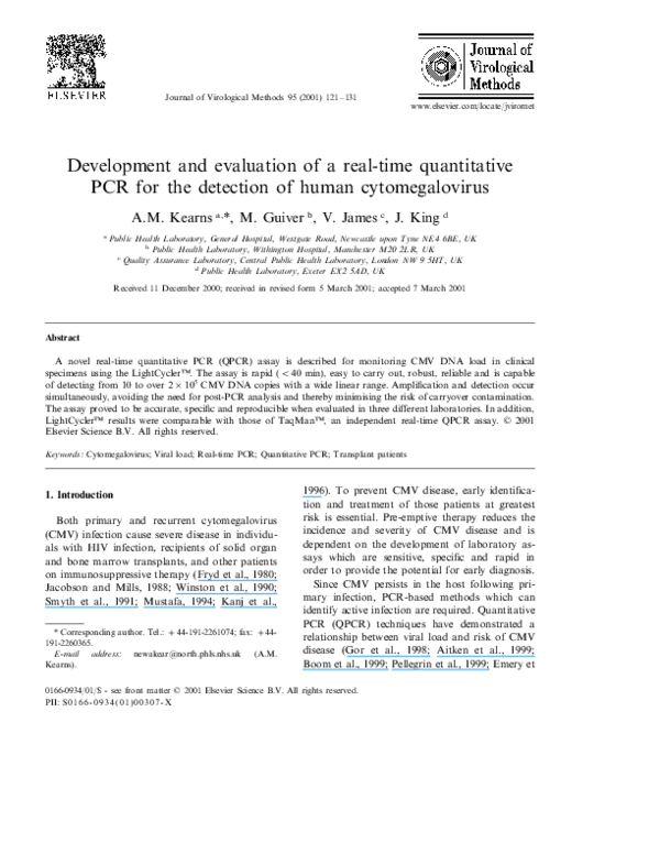 (PDF) Development and evaluation of a real-time quantitative PCR for ...
