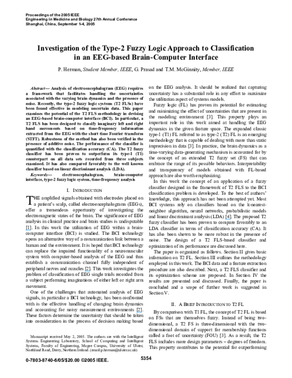 (PDF) Investigation of the Type2 Fuzzy Logic Approach to Classification ...