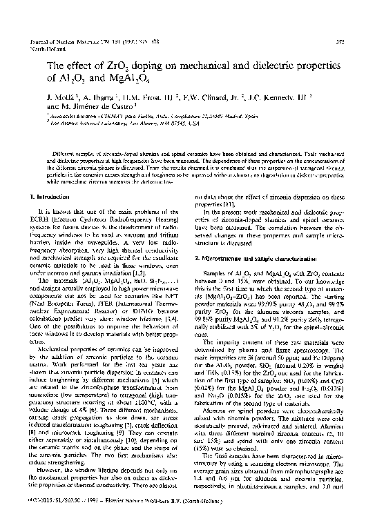 (PDF) The effect of ZrO2 doping on mechanical and dielectric properties ...