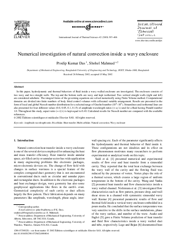 (PDF) Numerical investigation of natural convection inside an inclined ...