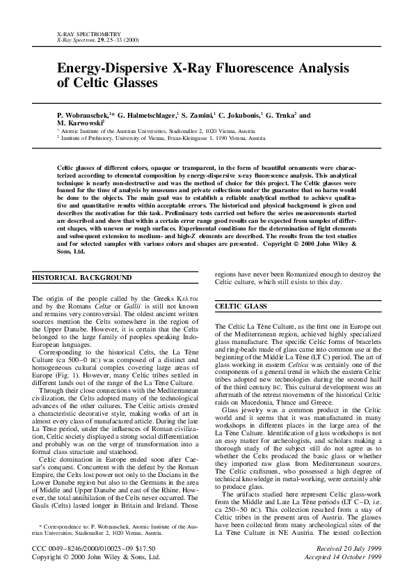 (PDF) Energy dispersive xray fluorescence analysis of thin and
