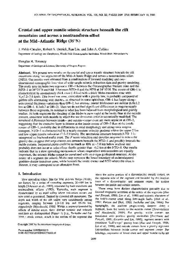 (PDF) Crustal and upper mantle seismic structure beneath the rift ...