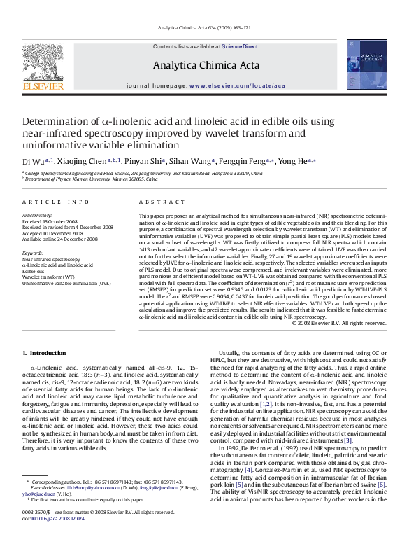  pdf determination of linolenic acid and linoleic acid in edible