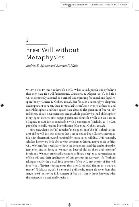 (PDF) Free will without metaphysics (2015)