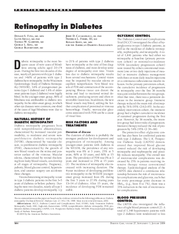 (PDF) Retinopathy in Diabetes