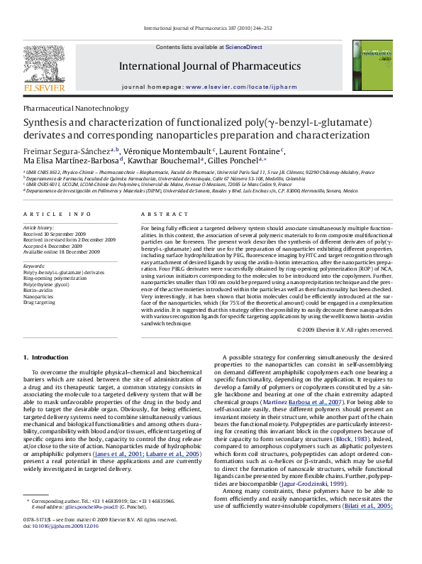 (PDF) Synthesis and Characterization of Functionalized Mesoporous ...