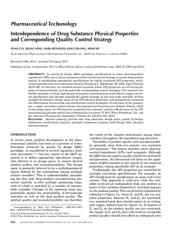 (PDF) Interdependence of drug substance physical properties and ...
