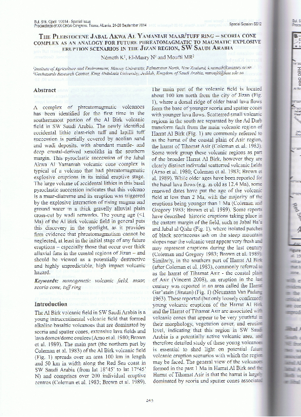 (PDF) The Pleistocene Jabal Akwa Al Yamaniah maar/tuff ring - scoria ...