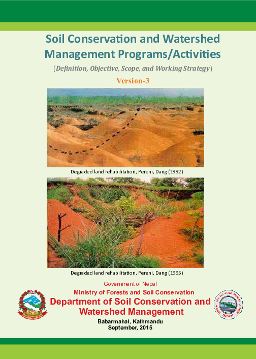 (PDF) Soil Conservation and Watershed Management Programs/Activities