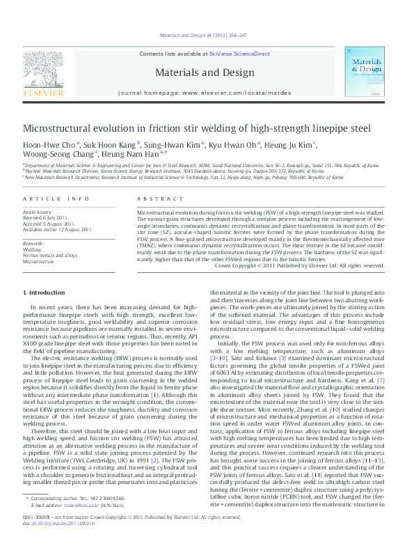 (PDF) Microstructural Evolution in Friction Stir Welded 1050 Aluminum ...