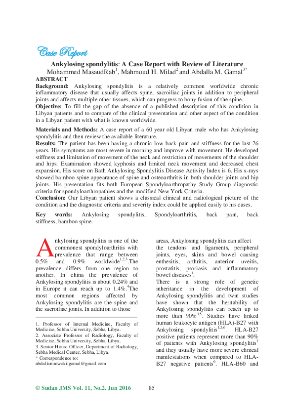 Ankylosing spondylitis research 2020 picture