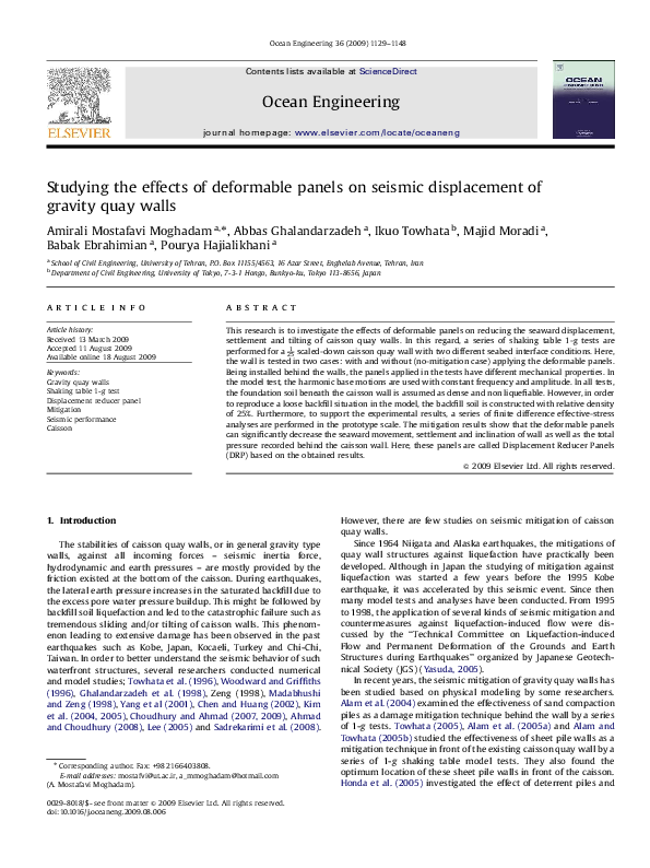(PDF) Studying the effects of deformable panels on seismic displacement ...