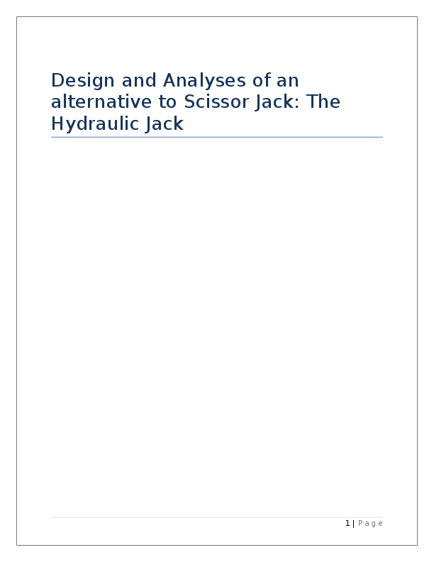 (DOC) Design and Analyses of an alternative to Scissor Jack The
