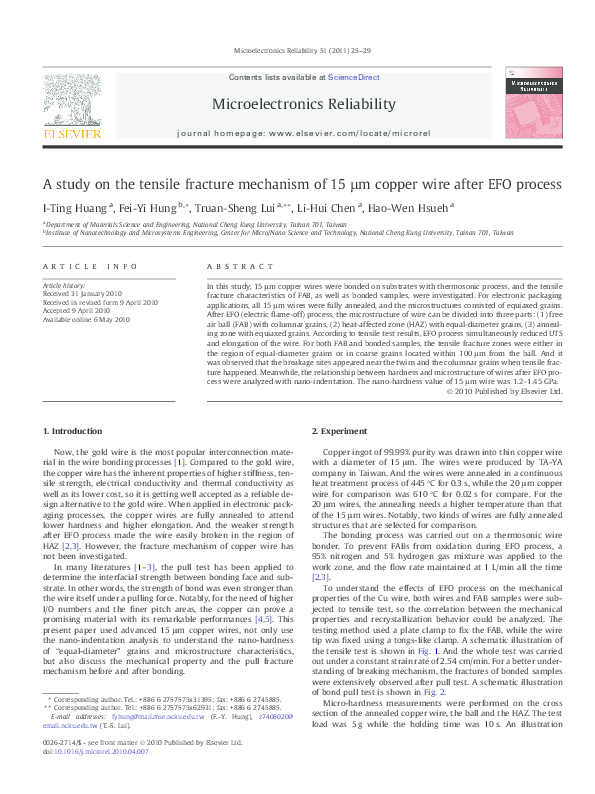 (PDF) A study on the tensile fracture mechanism of 15 μm copper wire ...