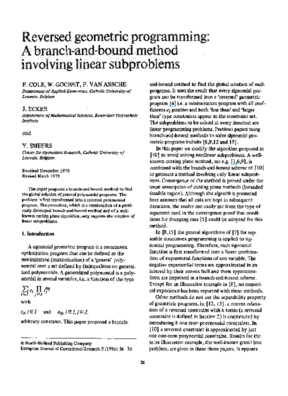 (PDF) Branch-and-Bound for Reversed Polynomial Programs