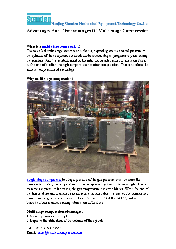 (PDF) Advantages And Disadvantages Of Multistage Compression