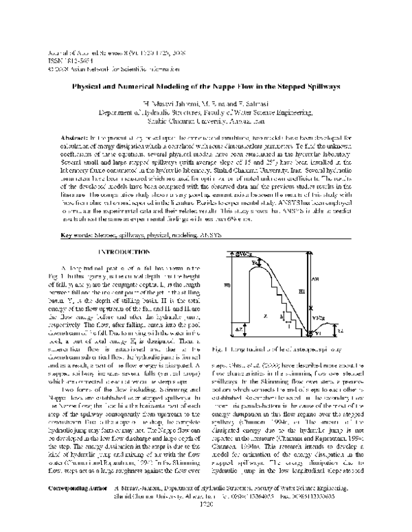 (PDF) Physical and Numerical Modeling of the Nappe Flow in the Stepped ...