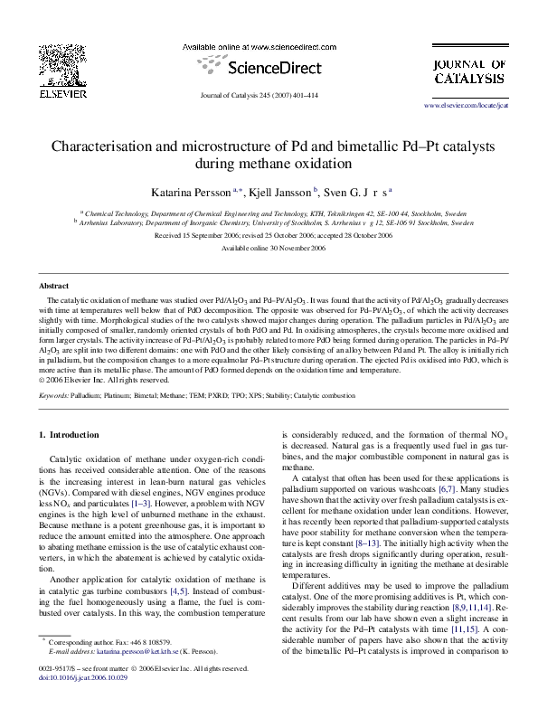 (PDF) Characterisation and microstructure of Pd and bimetallic Pd Pt ...