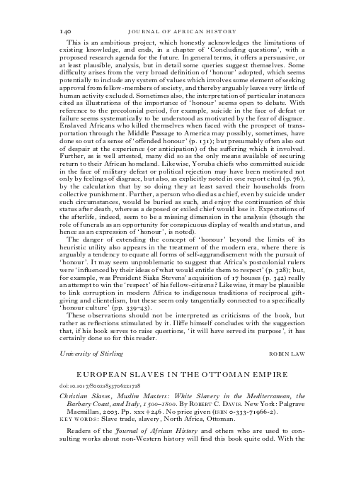 (PDF) Ehud R Toledano Robert C Davis Christian Slaves Muslim