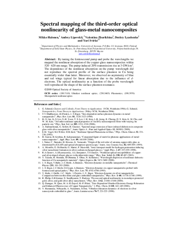 (PDF) Spectral mapping of the third-order optical nonlinearity of glass ...