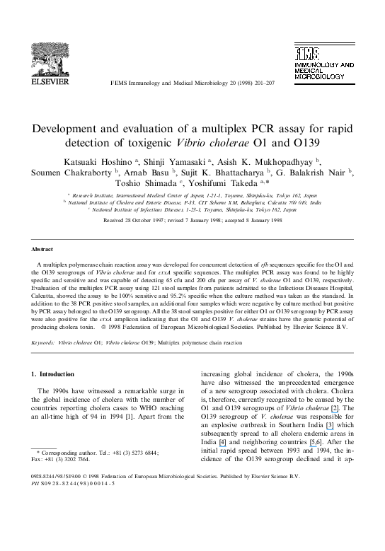(PDF) Development and evaluation of a multiplex PCR assay for rapid ...