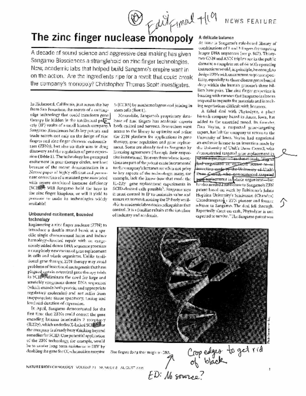 (PDF) The zinc finger nuclease monopoly