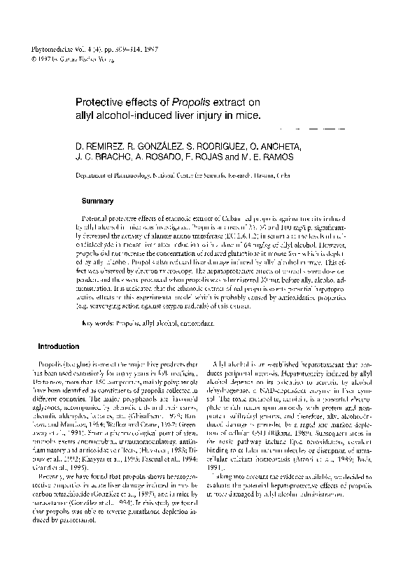 (PDF) Protective effects of Propolis extract on allyl alcohol-induced ...
