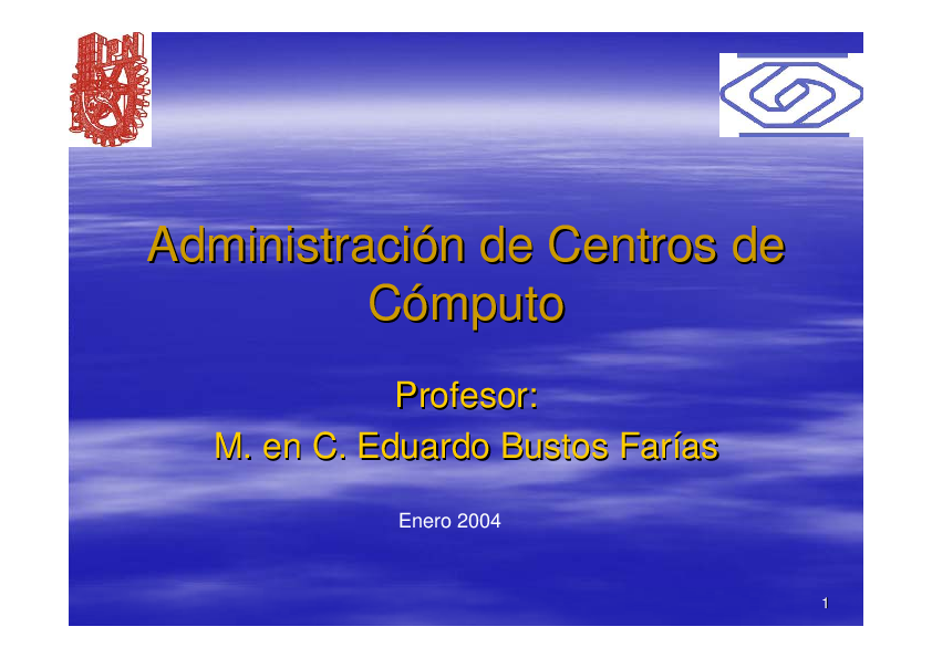 (PDF) Administración de Centros de Administración de Centros de Cómputo