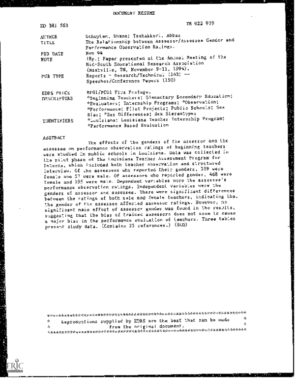 Essay about gender observation picture