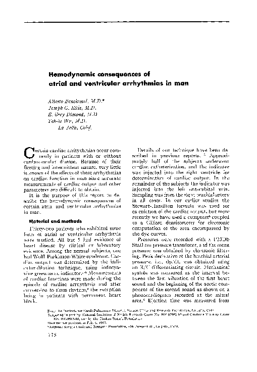 (PDF) Hemodynamic consequences of atrial and ventricular arrhythmias in ...