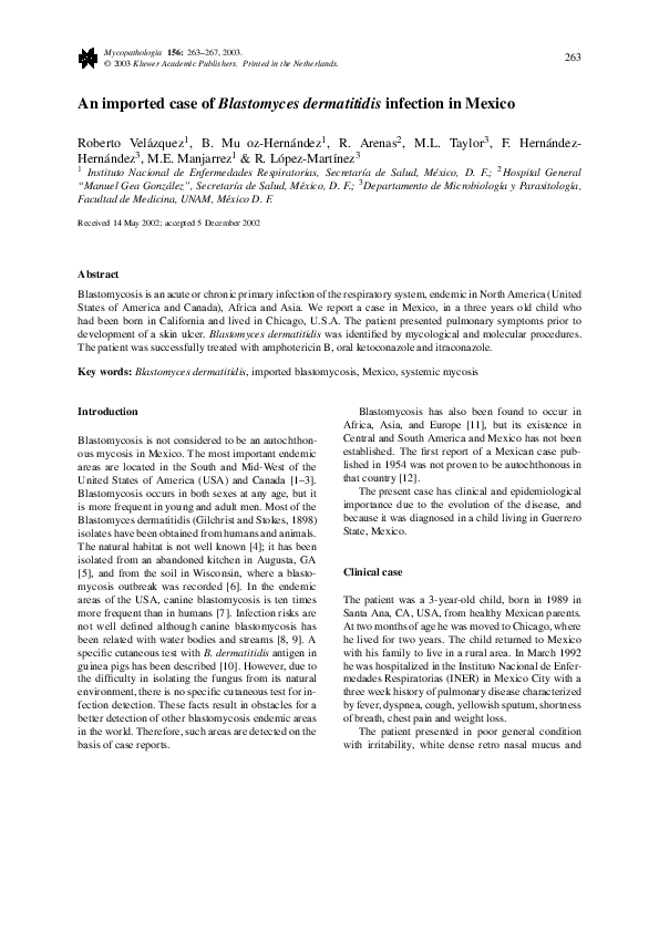 Blastomycosis is caused by image