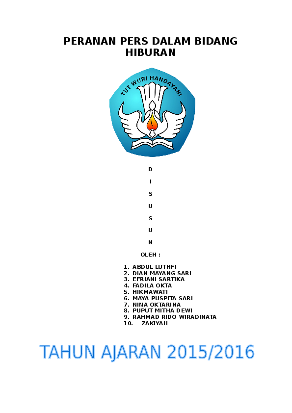 Doc Peranan Pers Dalam Bidang Hiburan Zakiyah Voff Academia Edu