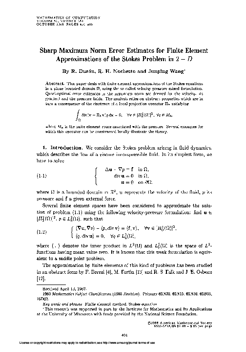 (PDF) Sharp Maximum Norm Error Estimates for Finite Element ...