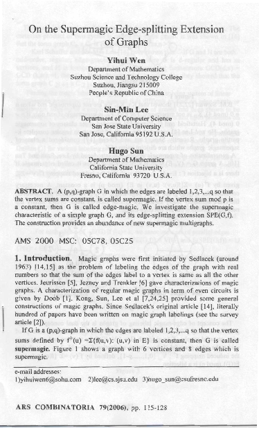 (PDF) On the Supermagic Edge-splitting Extension of Graphs