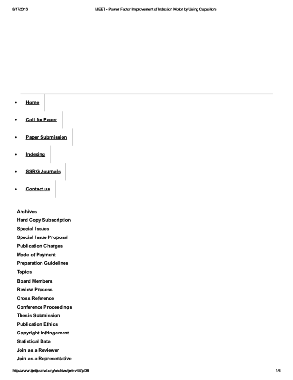 (PDF) IJEET Power Factor Improvement of Induction Motor by Using Capacitors