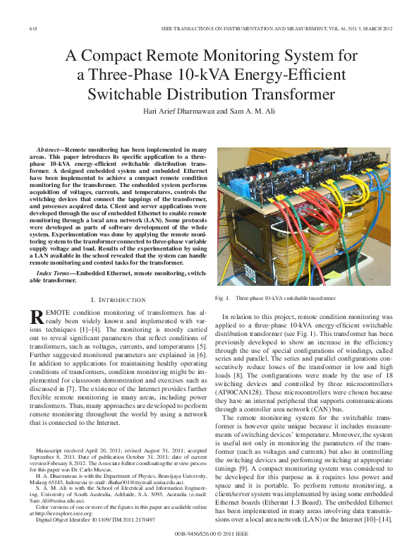 (PDF) A Compact Remote Monitoring System for a ThreePhase 10kVA Energy