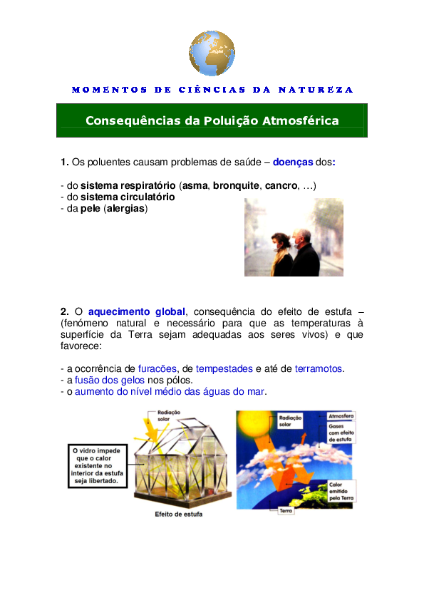(PDF) Consequências da Poluição Atmosférica