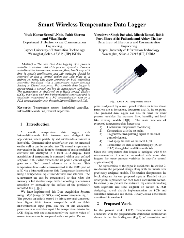 (PDF) Smart Wireless Temperature Data Logger