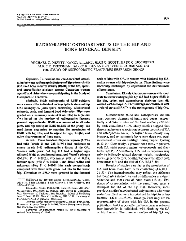 (PDF) Radiographic osteoarthritis of the hip and bone mineral density ...