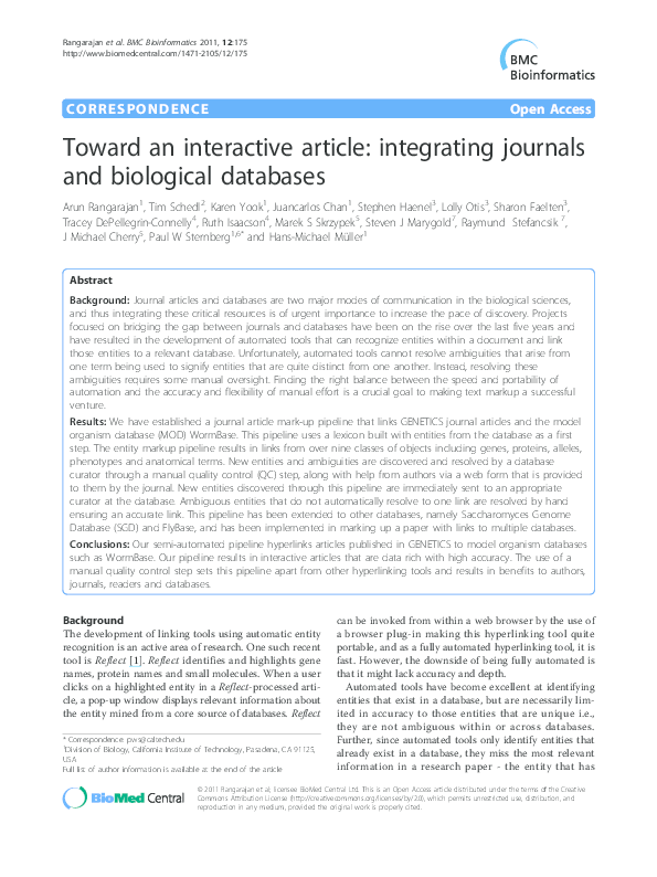 (PDF) Toward an interactive article: integrating journals and ...