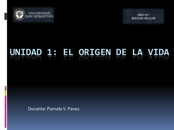(PDF) UNIDAD 1: EL ORIGEN DE LA VIDA