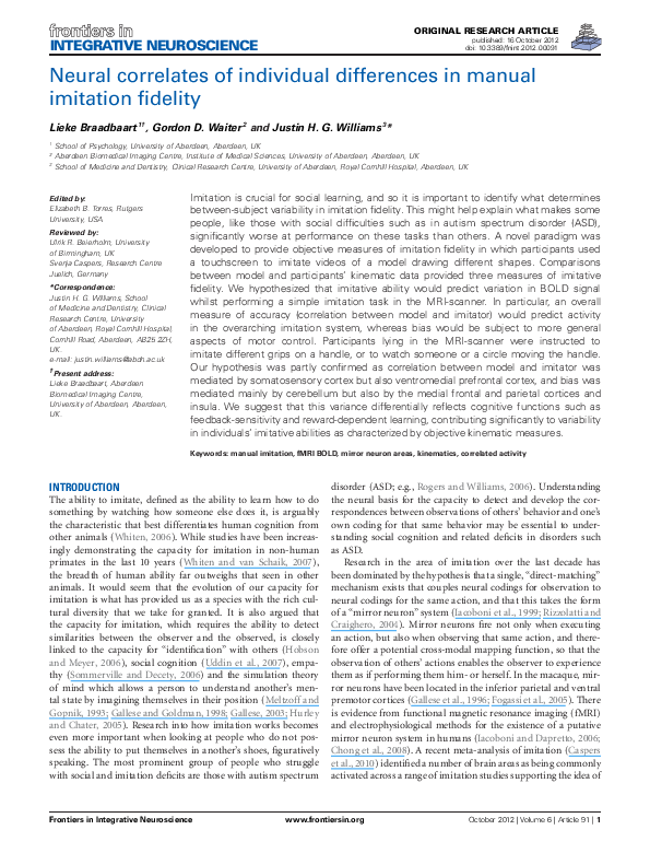 (PDF) Neural Correlates of Individual Differences in Strategic ...