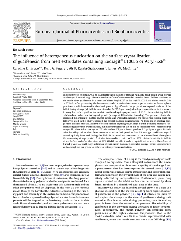 (PDF) The influence of heterogeneous nucleation on the surface ...
